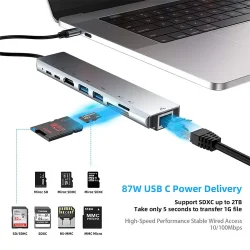 USB C Multi Hub - HDMI 4K 8in1