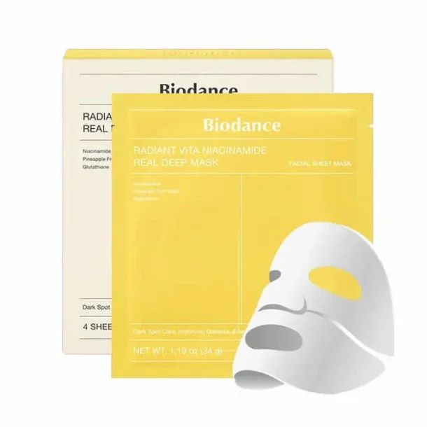 Biodance - Radiant Vita Niacinamide Real Deep Mask 34g x 4 pcs