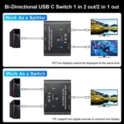 USB C KVM Switch - 2 Port