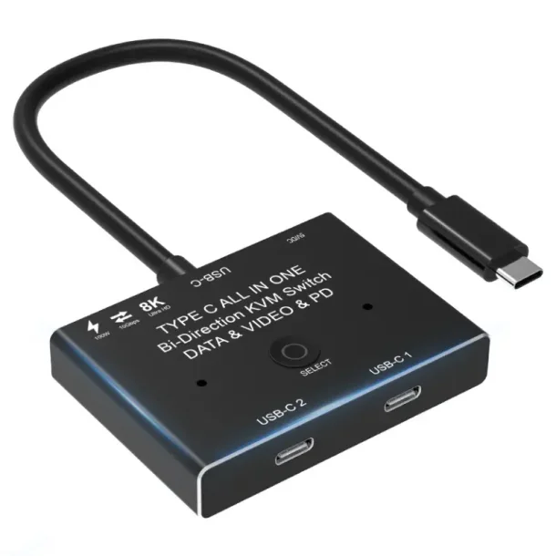 USB C KVM Switch - 2 Port