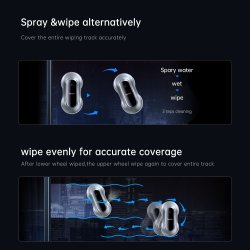 Trdls Vinduesrobot  Automatisk Vinduespudser med Batteri &amp; Lang Batteritid