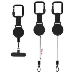 Tyverisikret Indtr�kkelig Telefonholder med Sikkerhedsline og B�lteclips