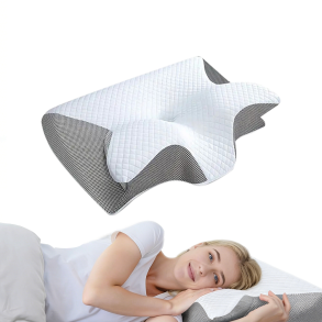 Ergonomisk Memory Foam Hovedpude � konturpude med nakke- og skulderst�tte