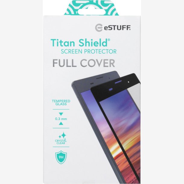 eSTUFF Samsung Galaxy A50 Full Cover Screen Protector. Titan Shield�