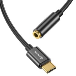 Baseus USB C - 3.5mm M-F Adapter 0.1m