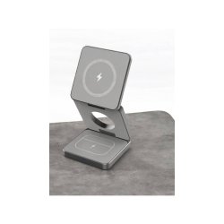 3 i 1 Trdls oplader Qi kompatibel Foldbar - Black week